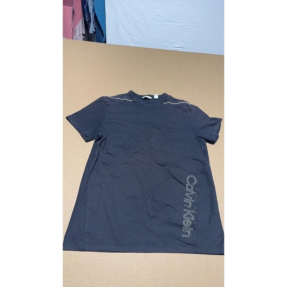 Calvin Klein Mens Black Short Sleeve Logo T-Shirt Size S
